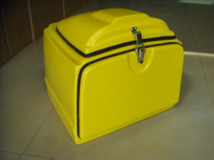 65L Yellow Motorcycle fiberglass delivery box