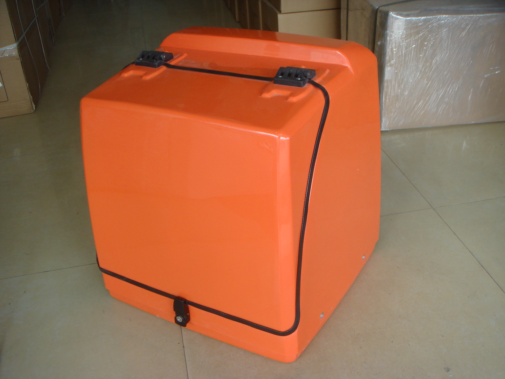 45L Orange Motorcycle fiberglass delivery box