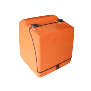 Orange fiber glass delivery box